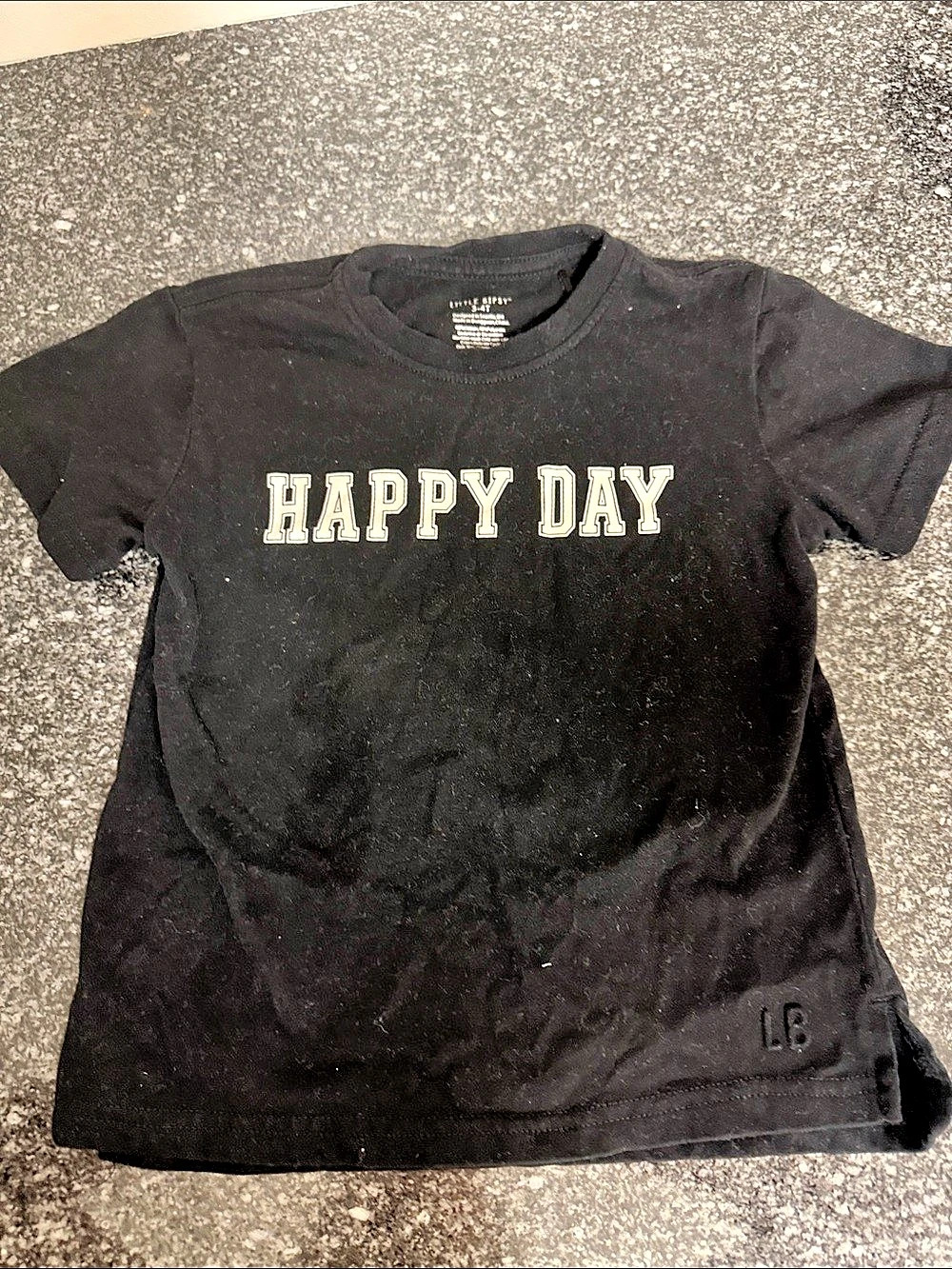 Little Bipsy Happy Day Graphic Tee Boys 3T Black